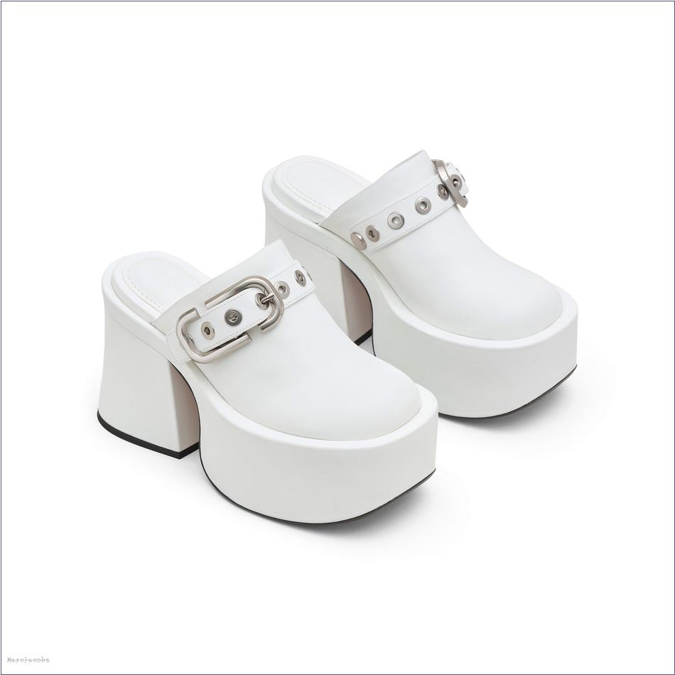  Marc Jacobs WHITE MARCDOWN/View All Marcdown/The J Marc Leather Clog