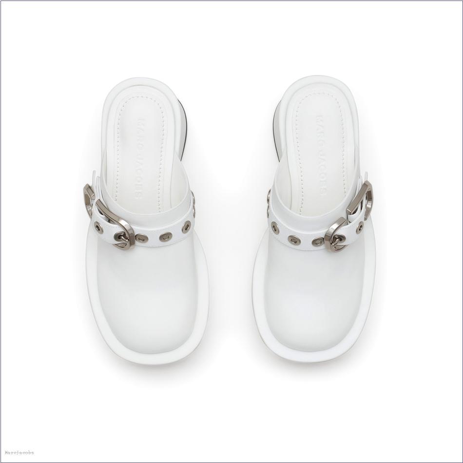  Marc Jacobs WHITE MARCDOWN/View All Marcdown/The J Marc Leather Clog