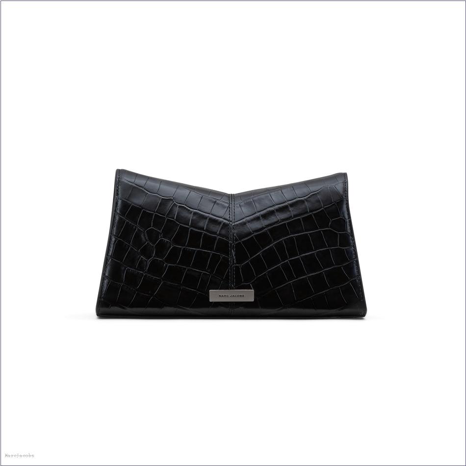  Marc Jacobs BLACK MARCDOWN/View All Marcdown/The Croc-Embossed St. Marc Convertible Clutch