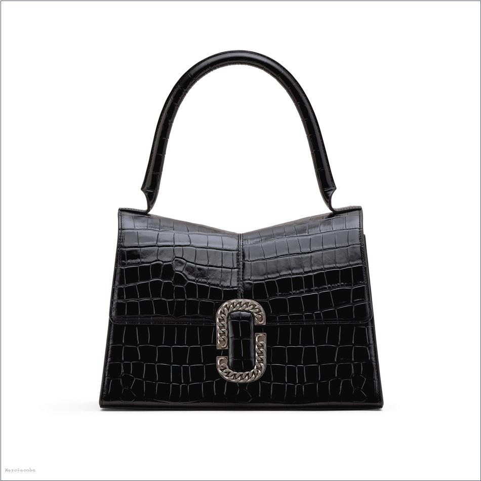  Marc Jacobs BLACK MARCDOWN/View All Marcdown/The Croc-Embossed St. Marc Large Top Handle