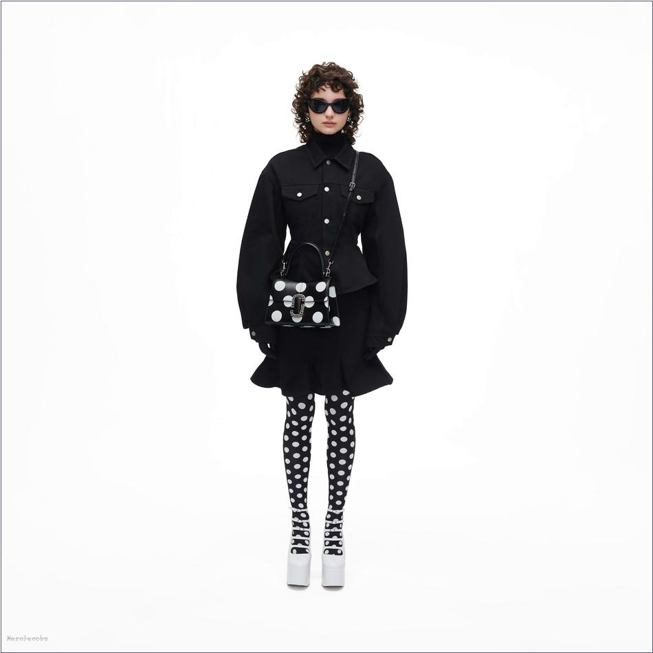  Marc Jacobs BLACK/WHITE MARCDOWN/View All Marcdown/The Spots St. Marc Top Handle