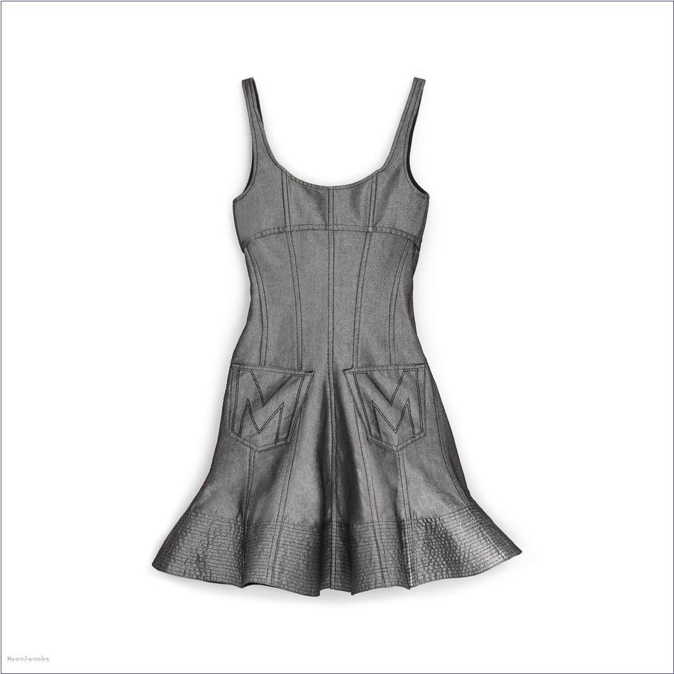  Marc Jacobs SILVER REFLECTIVE MARCDOWN/View All Marcdown/The Bustier Fluted Dress