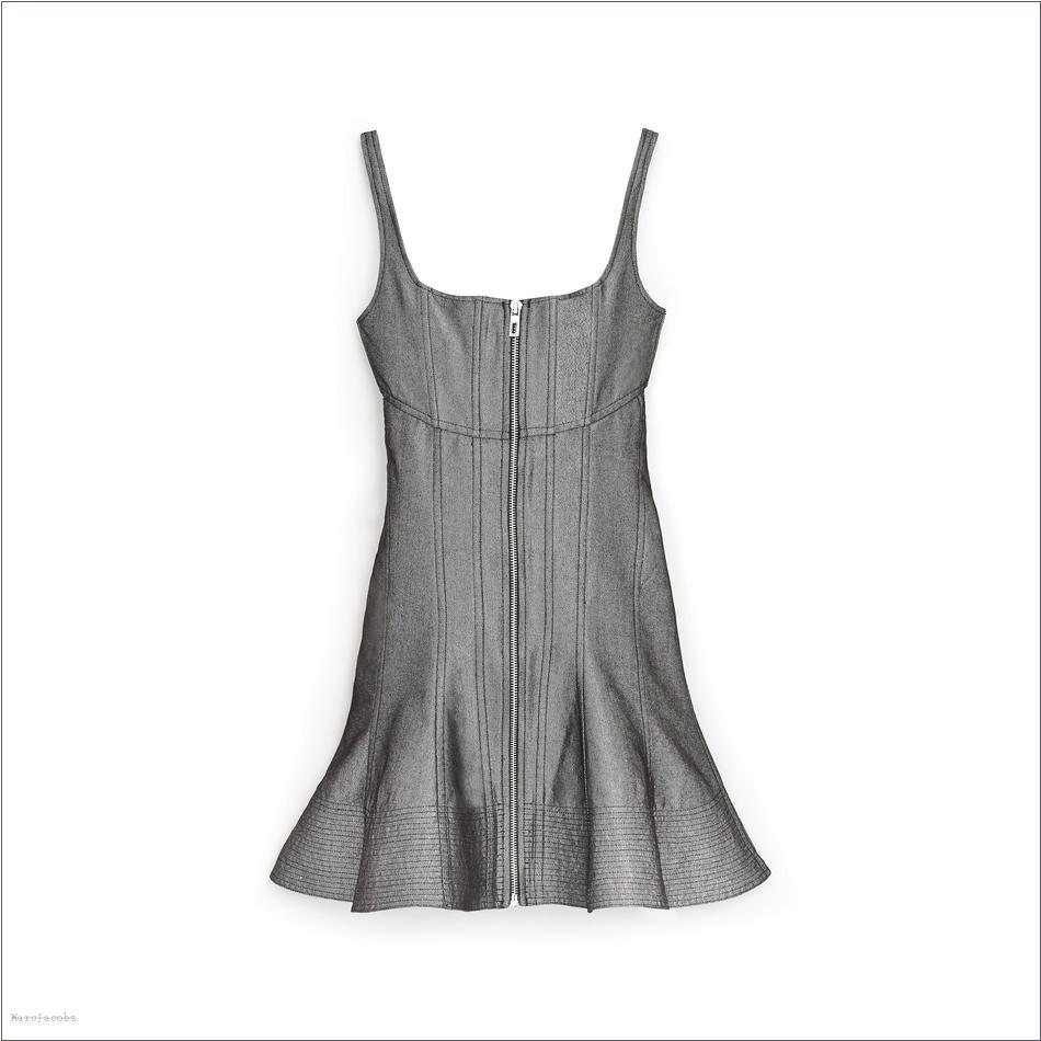  Marc Jacobs SILVER REFLECTIVE MARCDOWN/View All Marcdown/The Bustier Fluted Dress