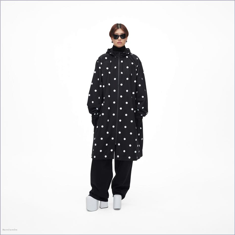  Marc Jacobs BLACK/WHITE MARCDOWN/View All Marcdown/The Spots Long Windbreaker