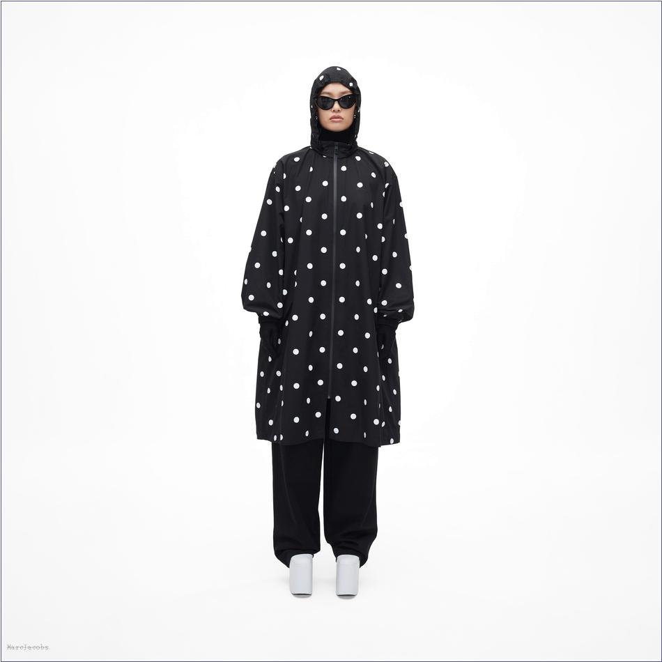  Marc Jacobs BLACK/WHITE MARCDOWN/View All Marcdown/The Spots Long Windbreaker