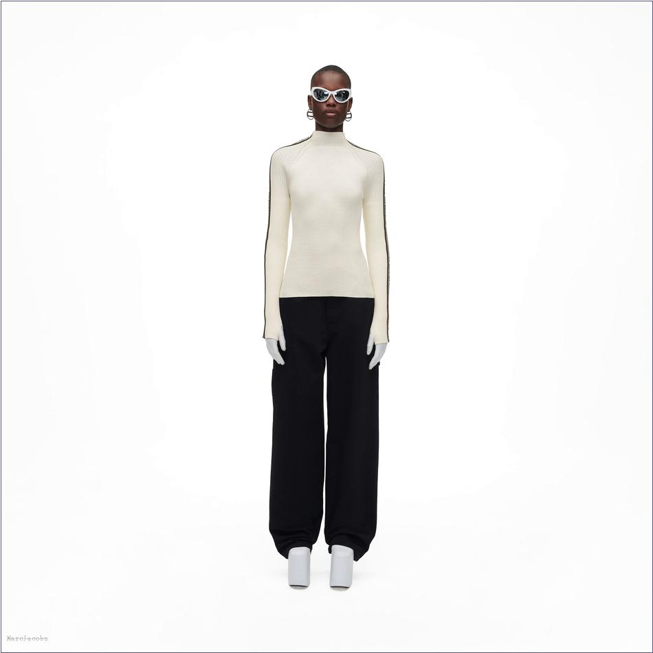  Marc Jacobs IVORY/BLACK MARCDOWN/View All Marcdown/The Raglan Logo Mockneck