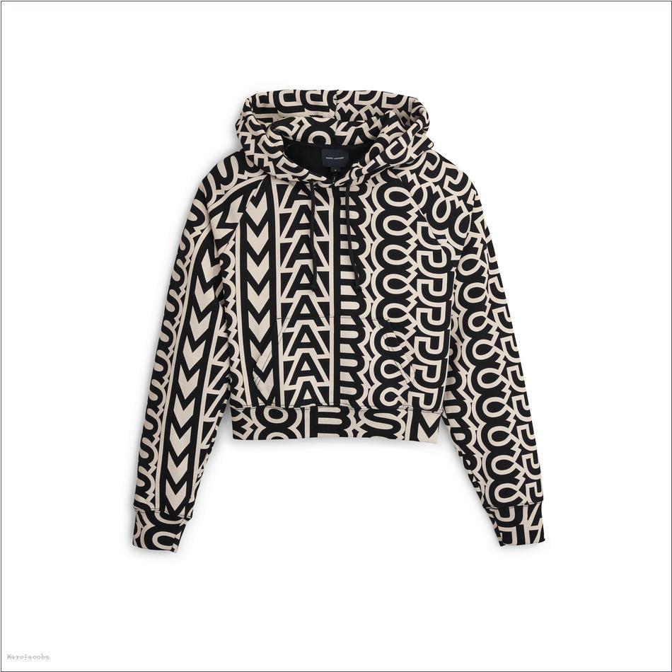  Marc Jacobs BLACK/IVORY Ready To Wear/View All Ready To Wear/The Monogram Crop Hoodie