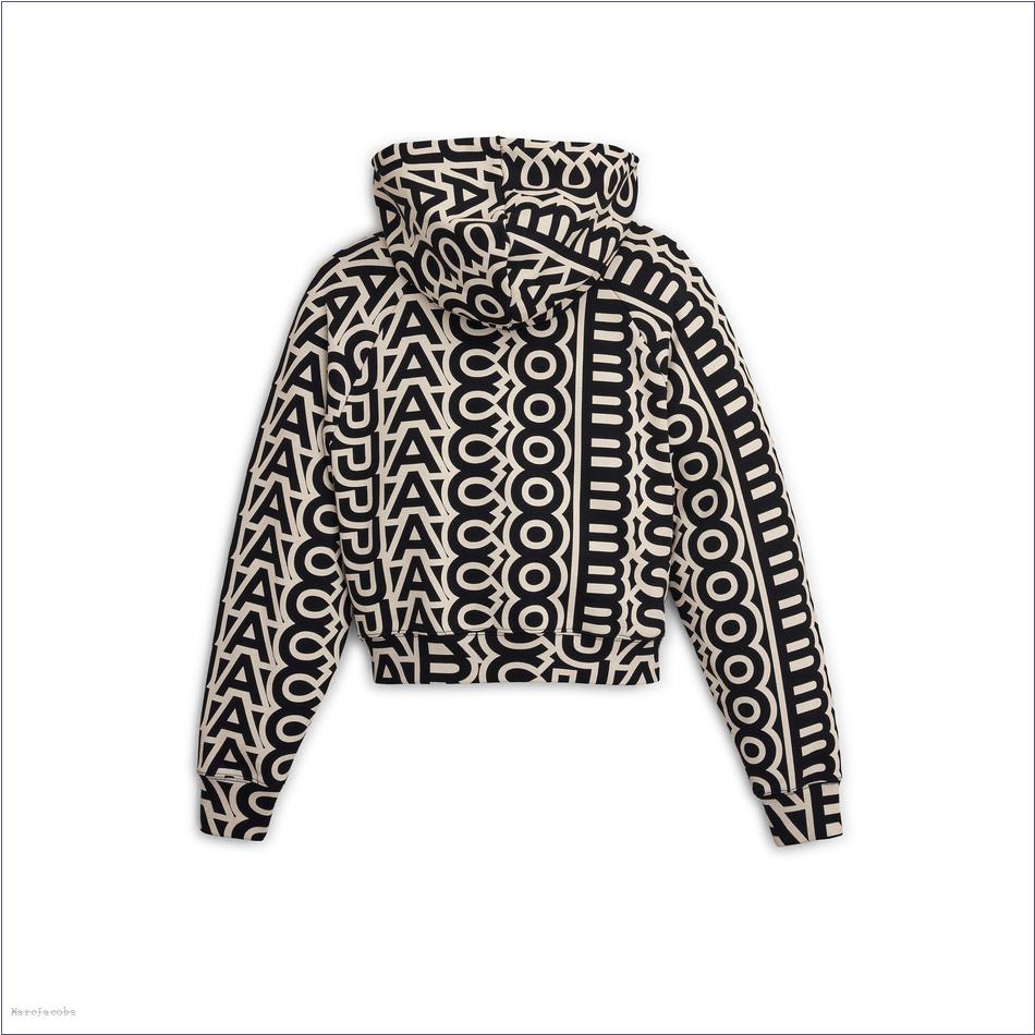  Marc Jacobs BLACK/IVORY Ready To Wear/View All Ready To Wear/The Monogram Crop Hoodie