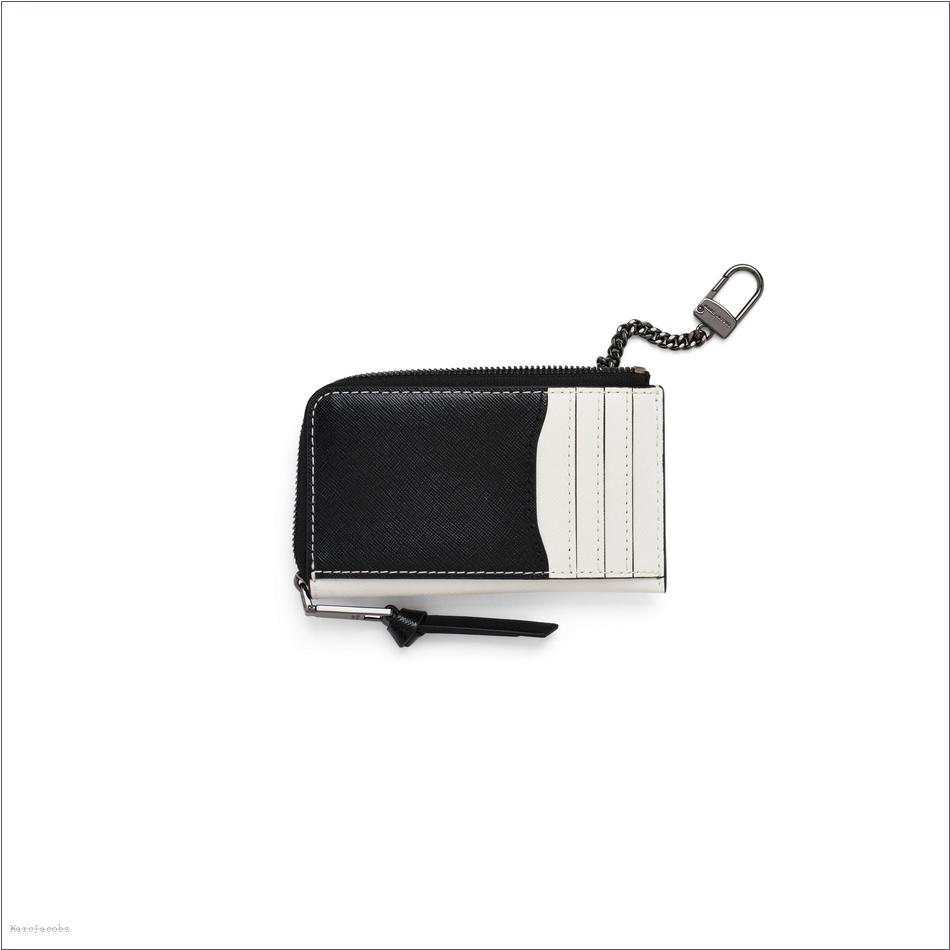  Marc Jacobs BLACK/WHITE WALLETS/View All Wallets/The Utility Snapshot Top Zip Multi Wallet