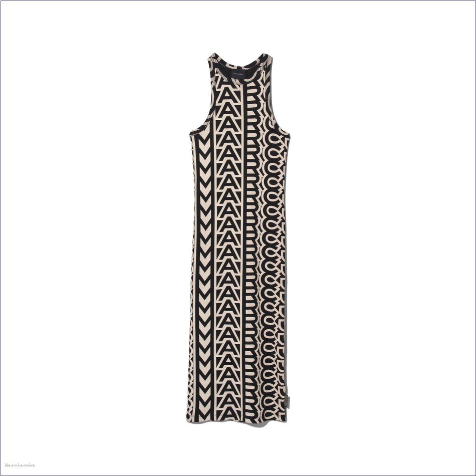  Marc Jacobs BLACK/IVORY Ready To Wear/View All Ready To Wear/The Monogram Racer Rib Dress