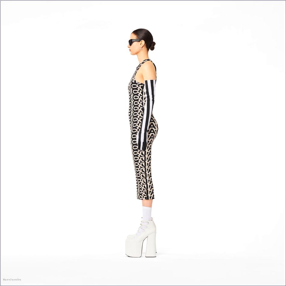  Marc Jacobs BLACK/IVORY Ready To Wear/View All Ready To Wear/The Monogram Racer Rib Dress