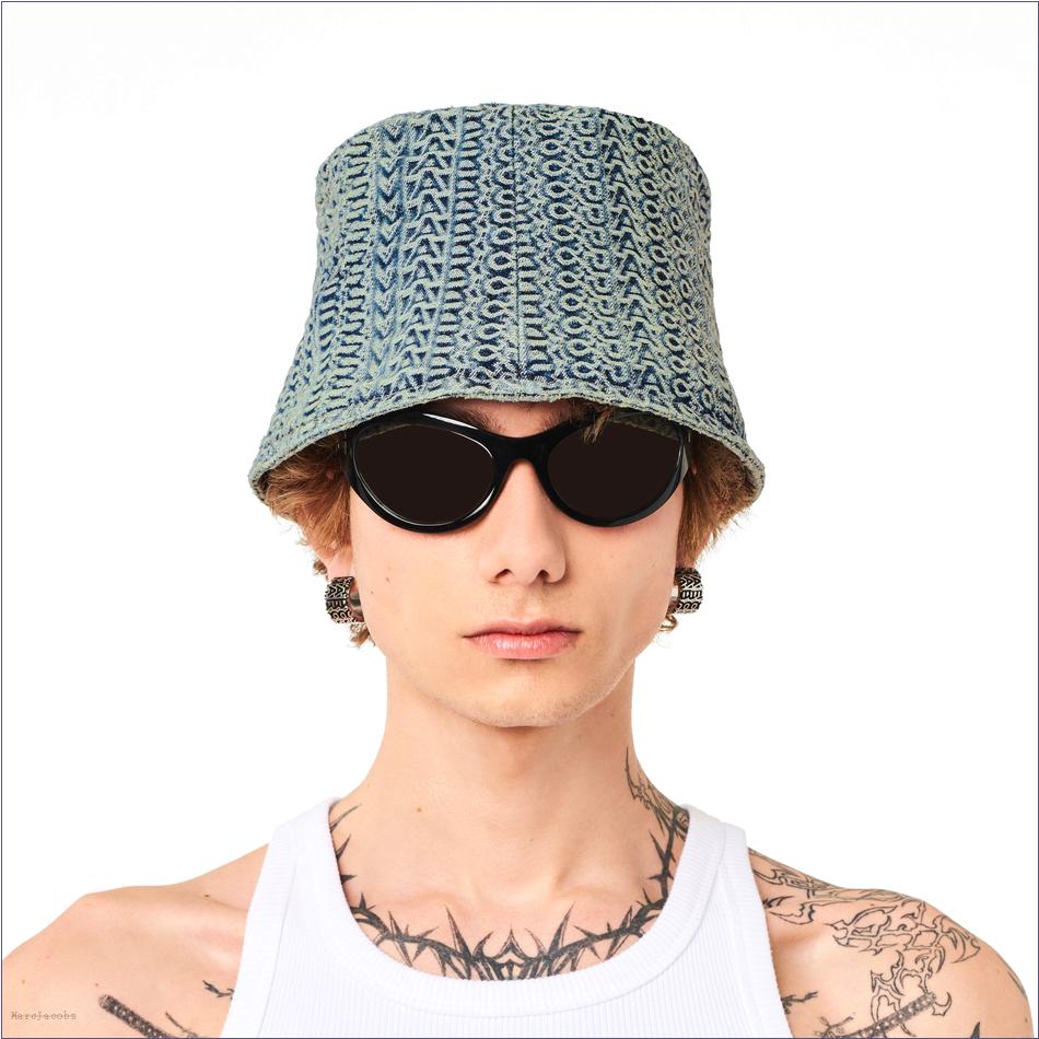  Marc Jacobs SUN FADED DENIM MARCDOWN/View All Marcdown/The Washed Monogram Denim Bucket Hat