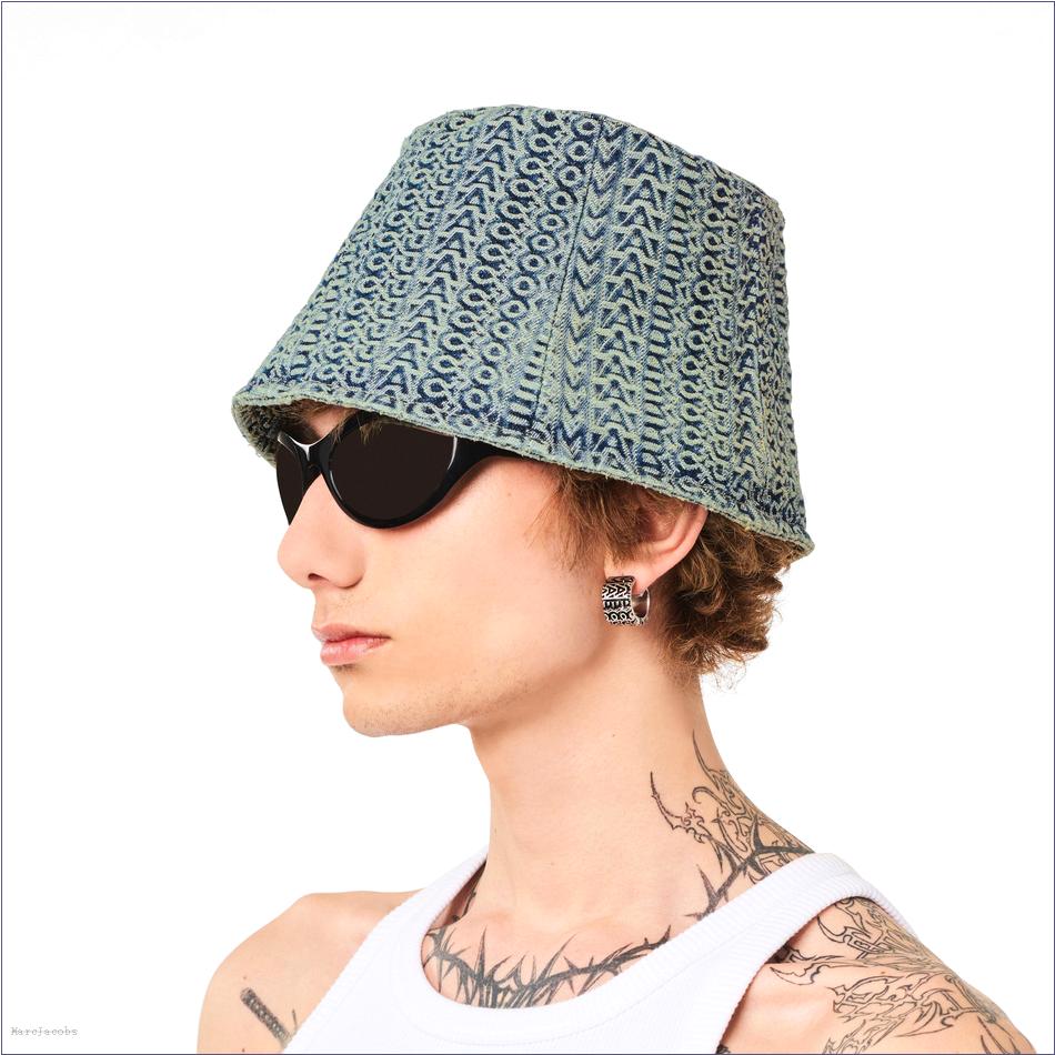  Marc Jacobs SUN FADED DENIM MARCDOWN/View All Marcdown/The Washed Monogram Denim Bucket Hat