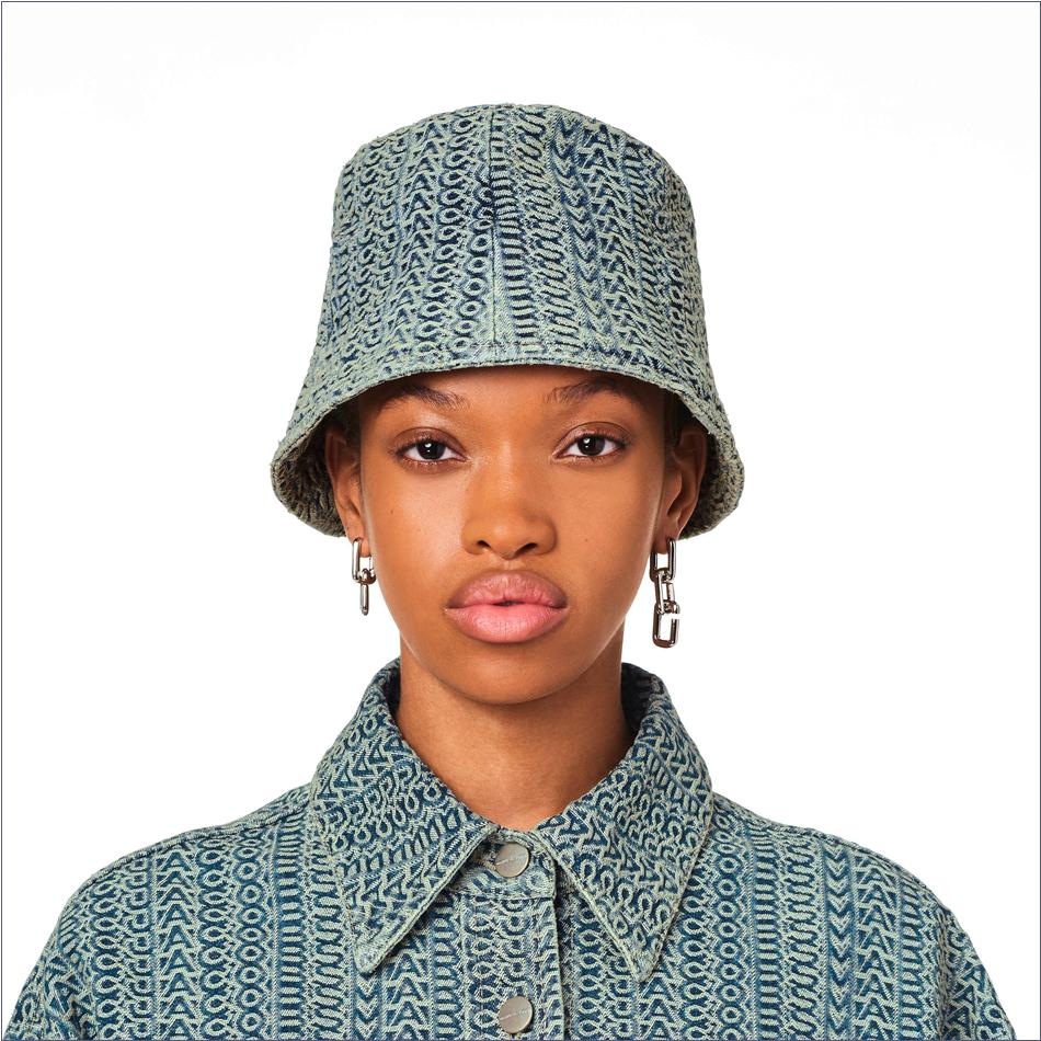  Marc Jacobs SUN FADED DENIM MARCDOWN/View All Marcdown/The Washed Monogram Denim Bucket Hat