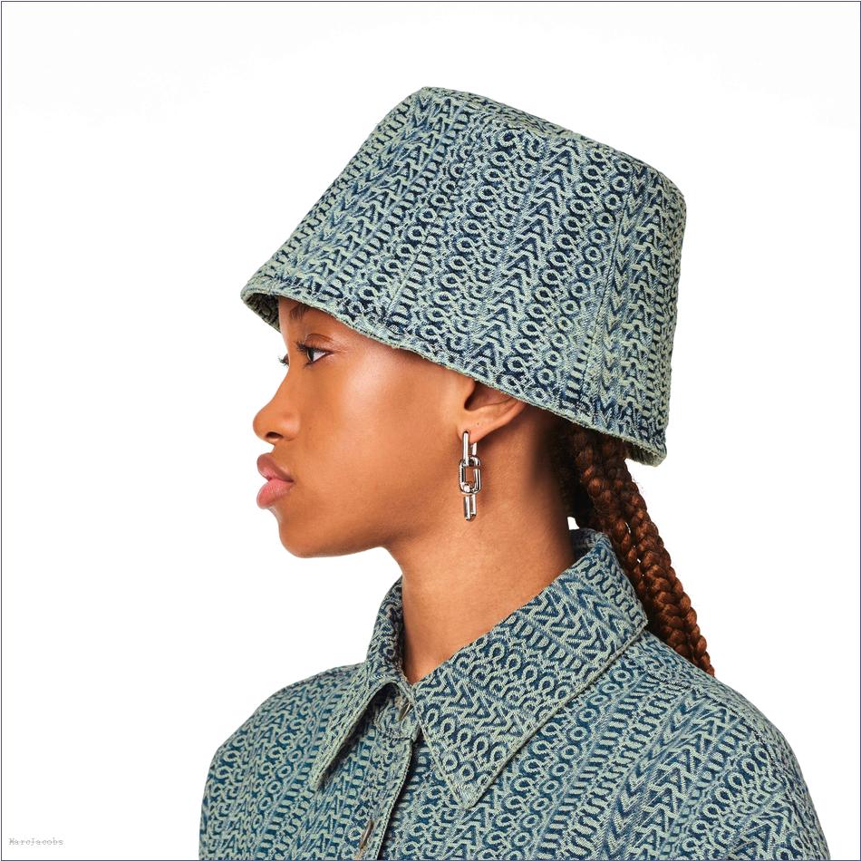  Marc Jacobs SUN FADED DENIM MARCDOWN/View All Marcdown/The Washed Monogram Denim Bucket Hat