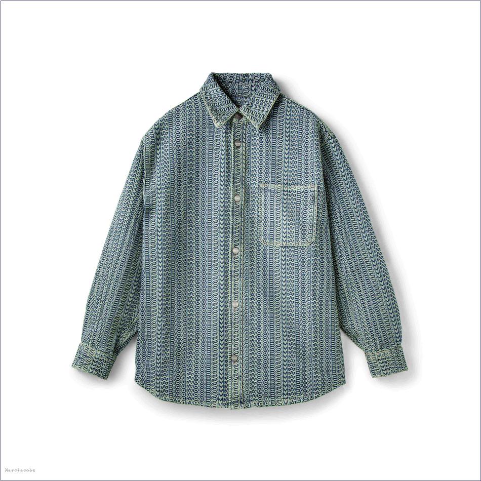  Marc Jacobs SUN FADED DENIM MARCDOWN/View All Marcdown/The Washed Monogram Denim Big Shirt