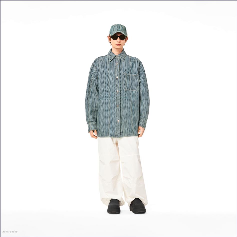  Marc Jacobs SUN FADED DENIM MARCDOWN/View All Marcdown/The Washed Monogram Denim Big Shirt