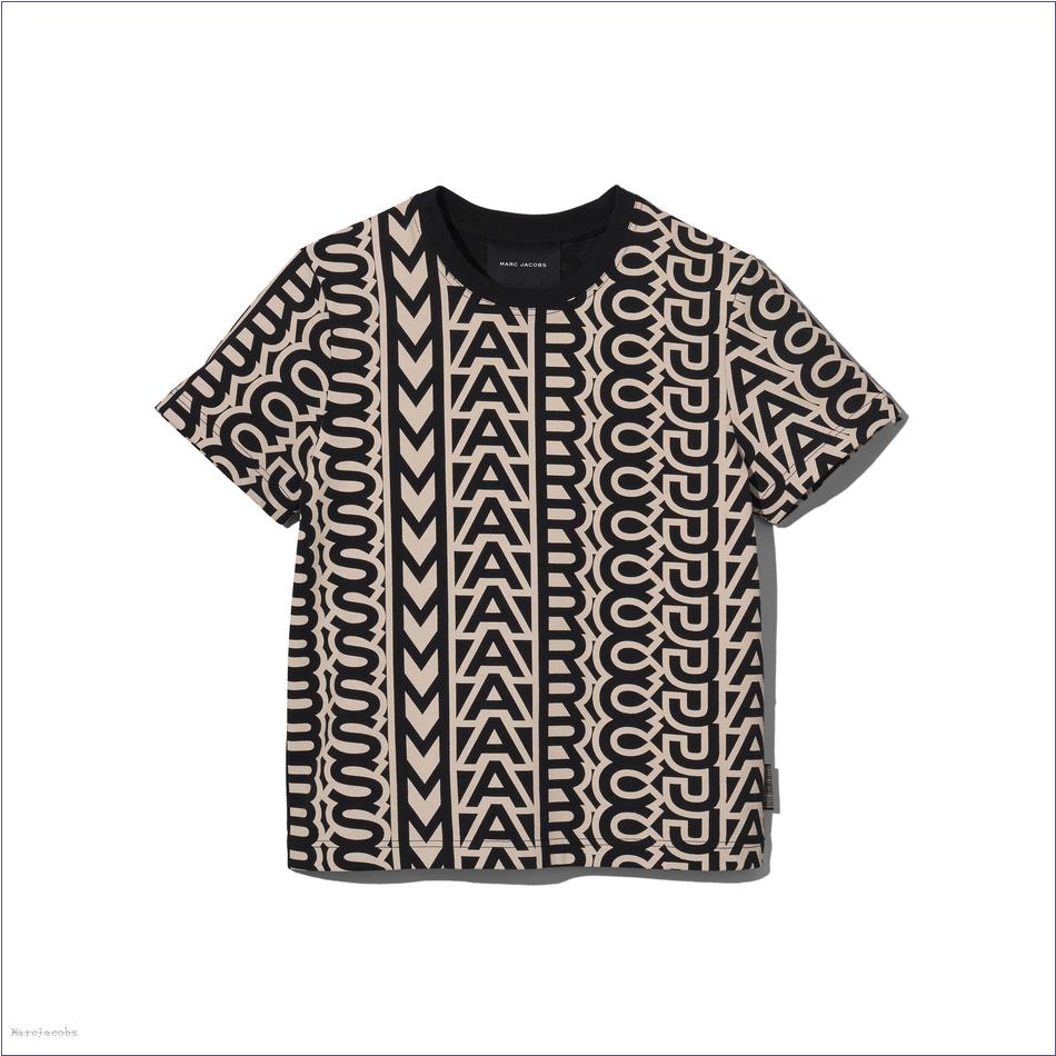  Marc Jacobs BLACK/IVORY Ready To Wear/Tops/The Monogram Baby Tee