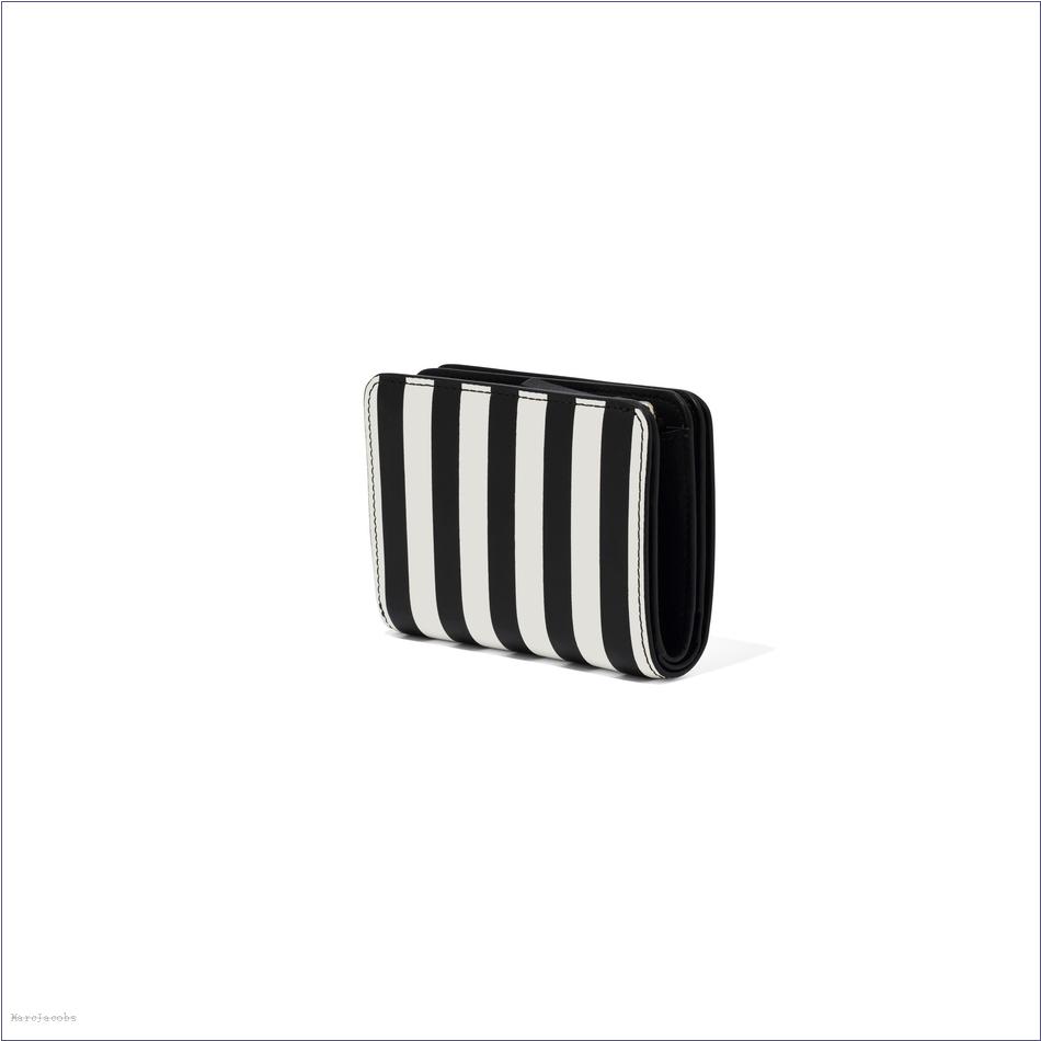  Marc Jacobs BLACK/WHITE MARCDOWN/View All Marcdown/The Striped J Marc Mini Compact Wallet