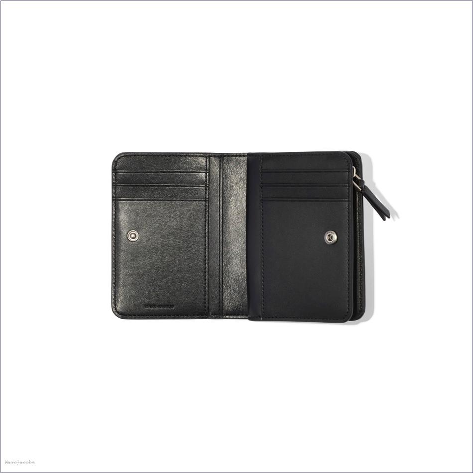  Marc Jacobs BLACK/WHITE MARCDOWN/View All Marcdown/The Striped J Marc Mini Compact Wallet