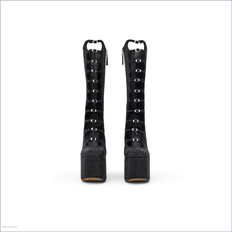  Marc Jacobs BLACK/BLACK SHOES/View All Shoes/The Rhinestone Kiki Knee-High Boot