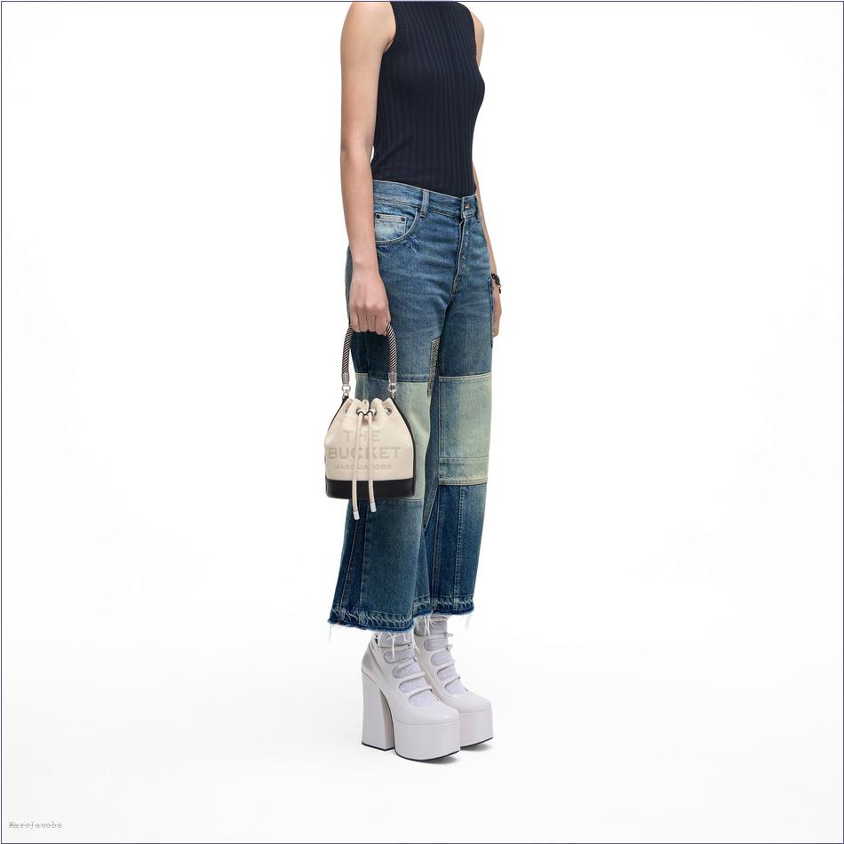  Marc Jacobs IVORY MULTI BAGS/Bucket Bags/The Colorblock Leather Bucket Bag