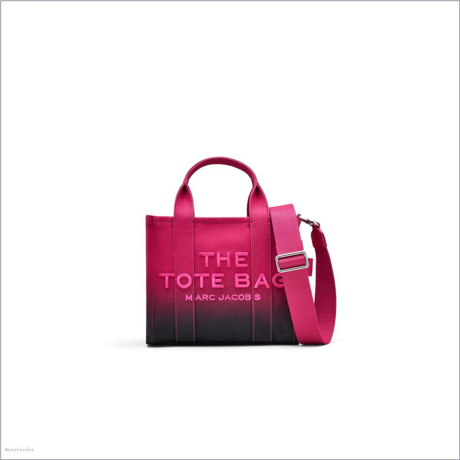  Marc Jacobs BLACK/HOT PINK BAGS/The Tote Bag/The Ombré Coated Canvas Small Tote Bag