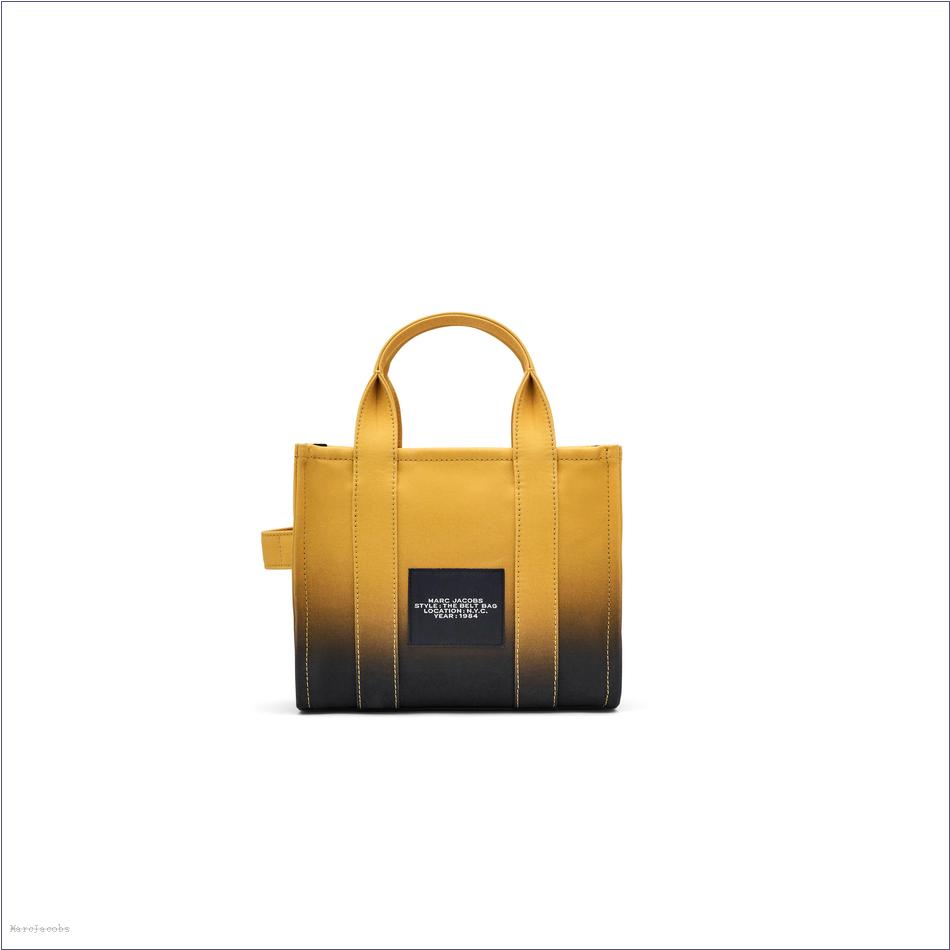  Marc Jacobs BLACK/CITRINE BAGS/The Tote Bag/The Ombré Coated Canvas Small Tote Bag