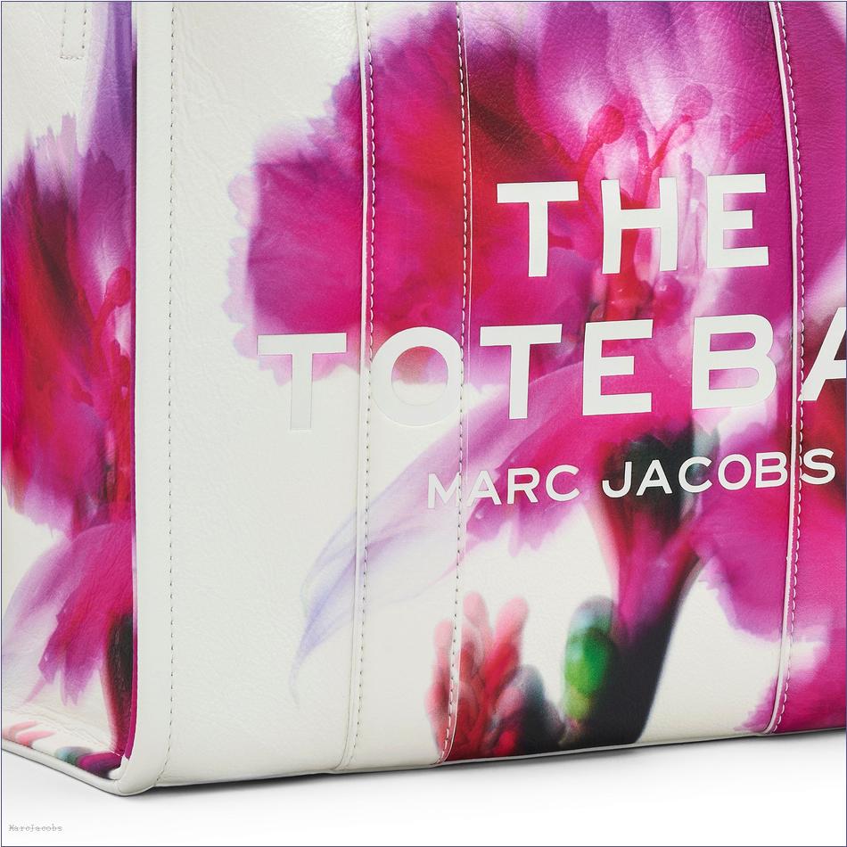  Marc Jacobs WHITE MULTI BAGS/The Tote Bag/The Future Floral Leather Medium Tote Bag