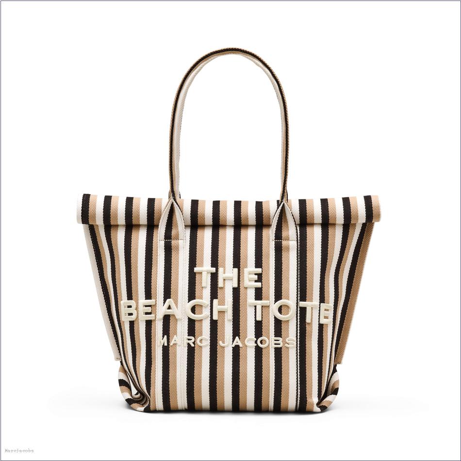  Marc Jacobs CAMEL MULTI BAGS/The Tote Bag/The Striped Jacquard Beach Tote Bag