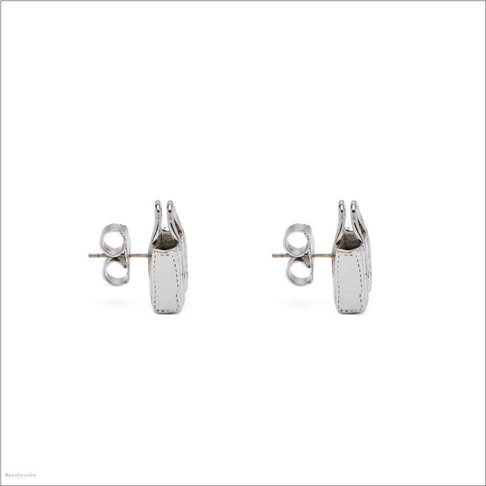  Marc Jacobs LIGHT ANTIQUE SILVER Jewelry/Earrings/The Tote Bag Stud Earrings