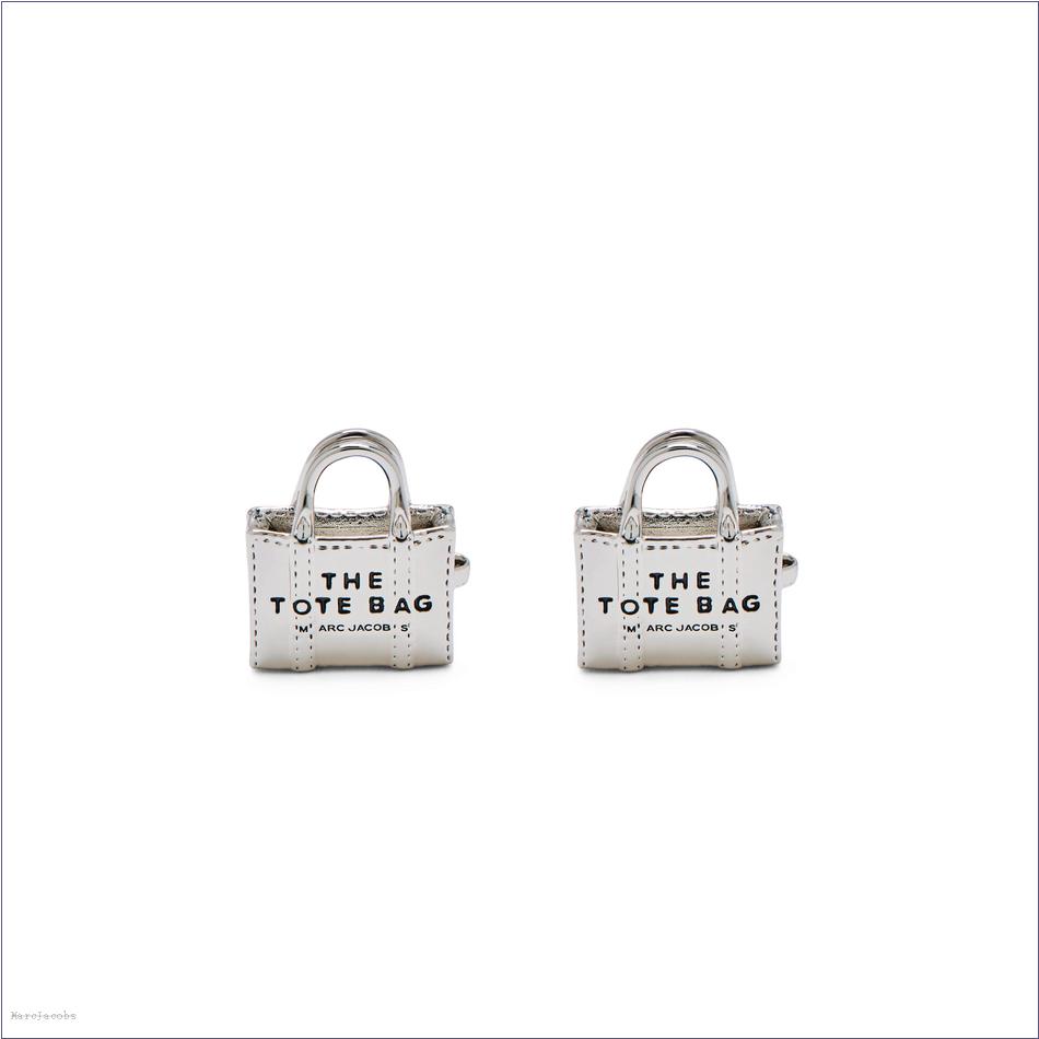  Marc Jacobs LIGHT ANTIQUE SILVER Jewelry/Earrings/The Tote Bag Stud Earrings