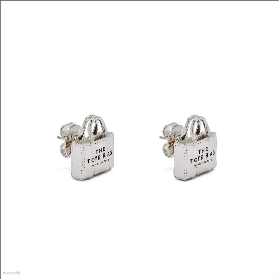  Marc Jacobs LIGHT ANTIQUE SILVER Jewelry/Earrings/The Tote Bag Stud Earrings