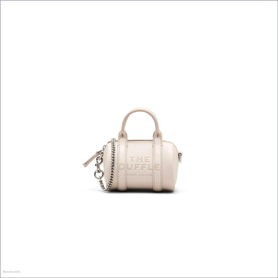  Marc Jacobs COTTON/SILVER BAGS/Mini Bags/The Leather Nano Duffle Crossbody