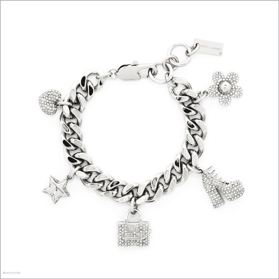  Marc Jacobs SILVER/CRYSTAL Jewelry/View All Jewelry/The Pave Mini Icon Charm Bracelet