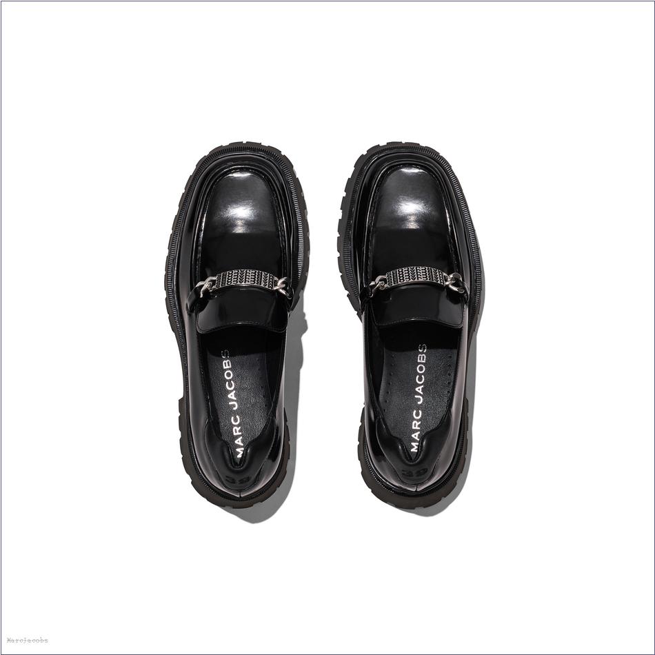  Marc Jacobs BLACK MARCDOWN/View All Marcdown/The Leather Barcode Monogram Loafer