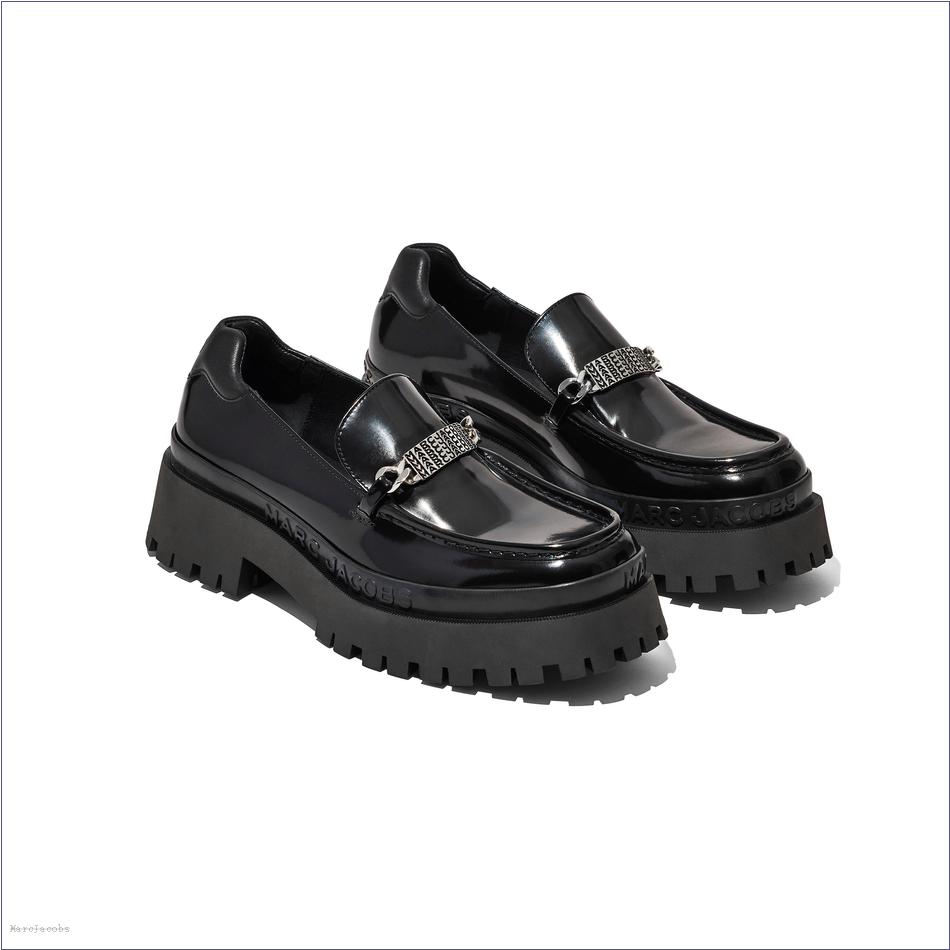  Marc Jacobs BLACK MARCDOWN/View All Marcdown/The Leather Barcode Monogram Loafer