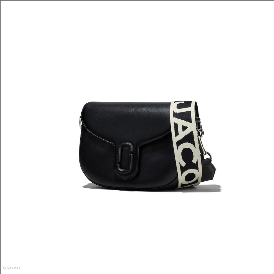  Marc Jacobs BLACK The Covered J Marc Large Saddle Bag