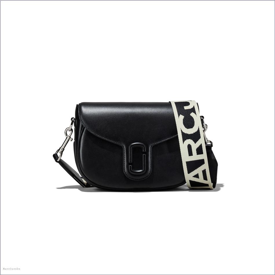  Marc Jacobs BLACK The Covered J Marc Large Saddle Bag