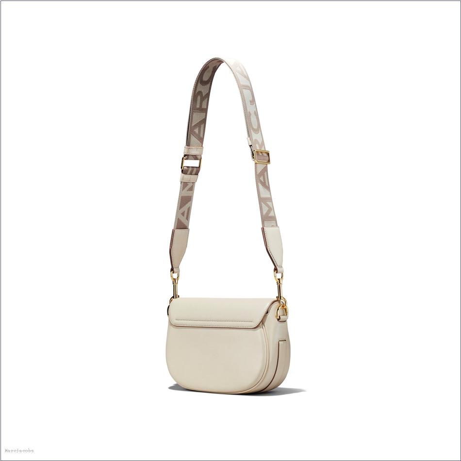  Marc Jacobs CLOUD WHITE The Covered J Marc Large Saddle Bag