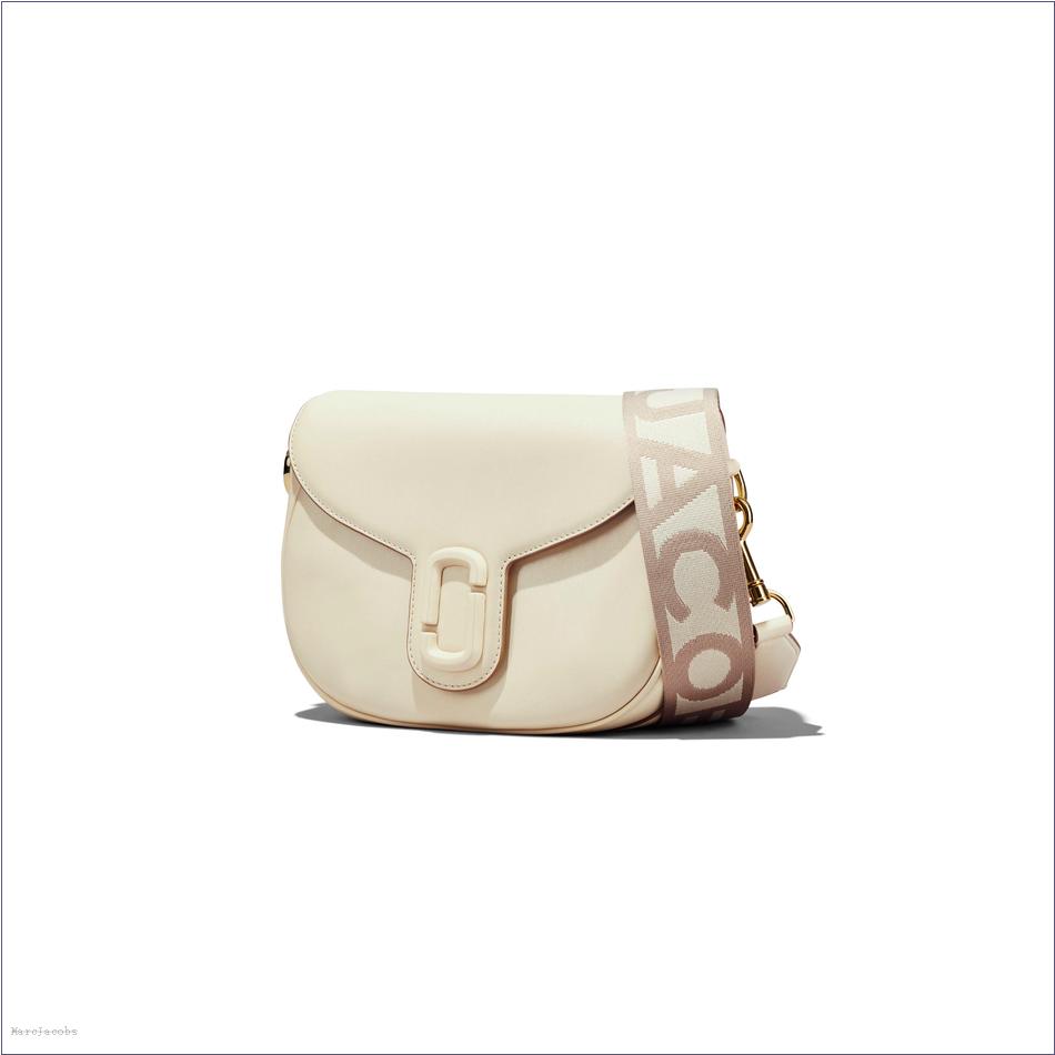  Marc Jacobs CLOUD WHITE The Covered J Marc Large Saddle Bag