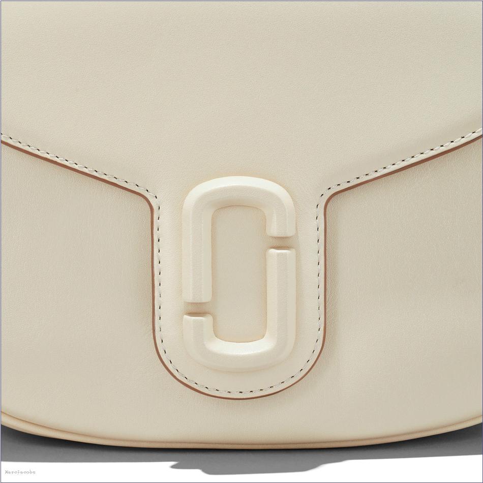  Marc Jacobs CLOUD WHITE The Covered J Marc Large Saddle Bag