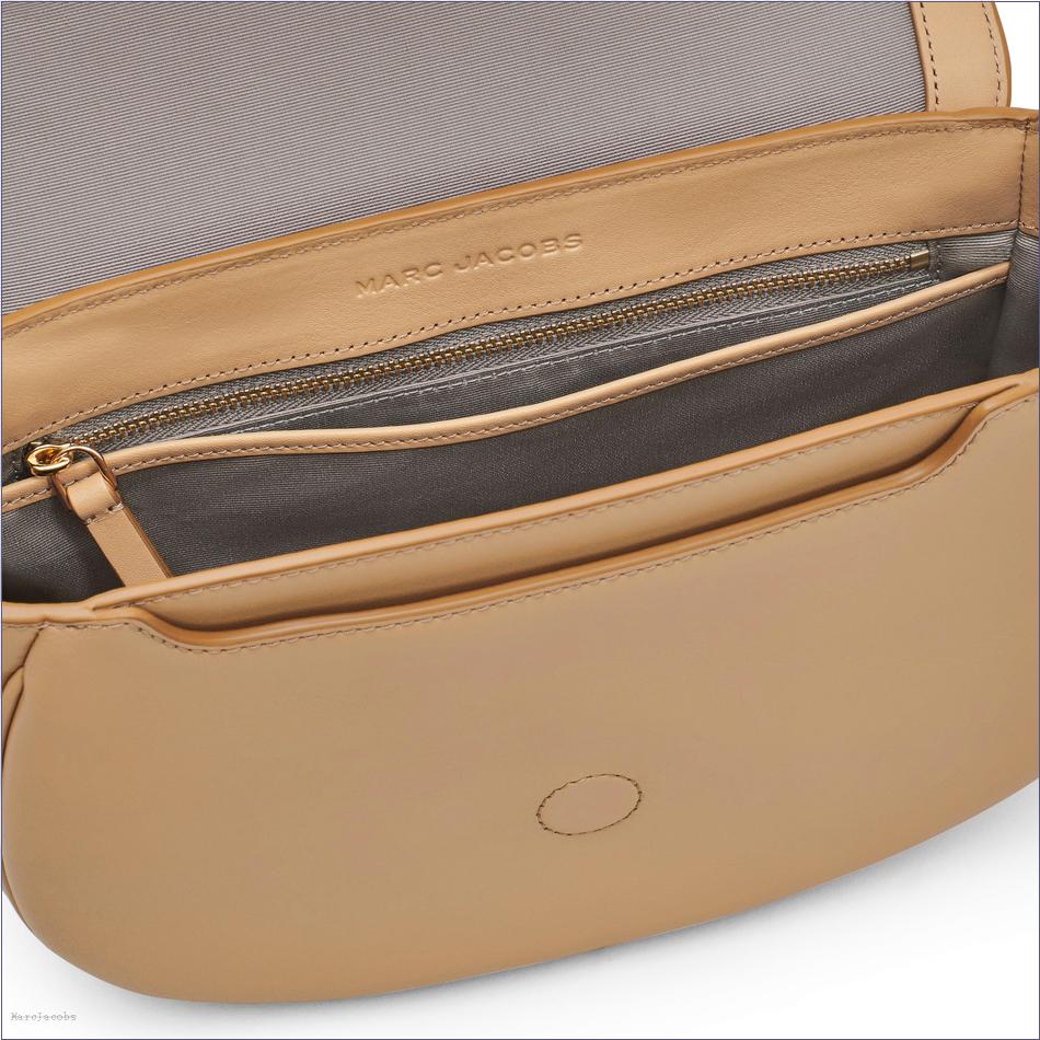  Marc Jacobs CAMEL The Covered J Marc Large Saddle Bag