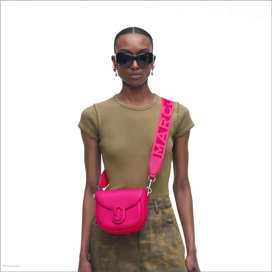  Marc Jacobs HOT PINK The Covered J Marc Saddle Bag