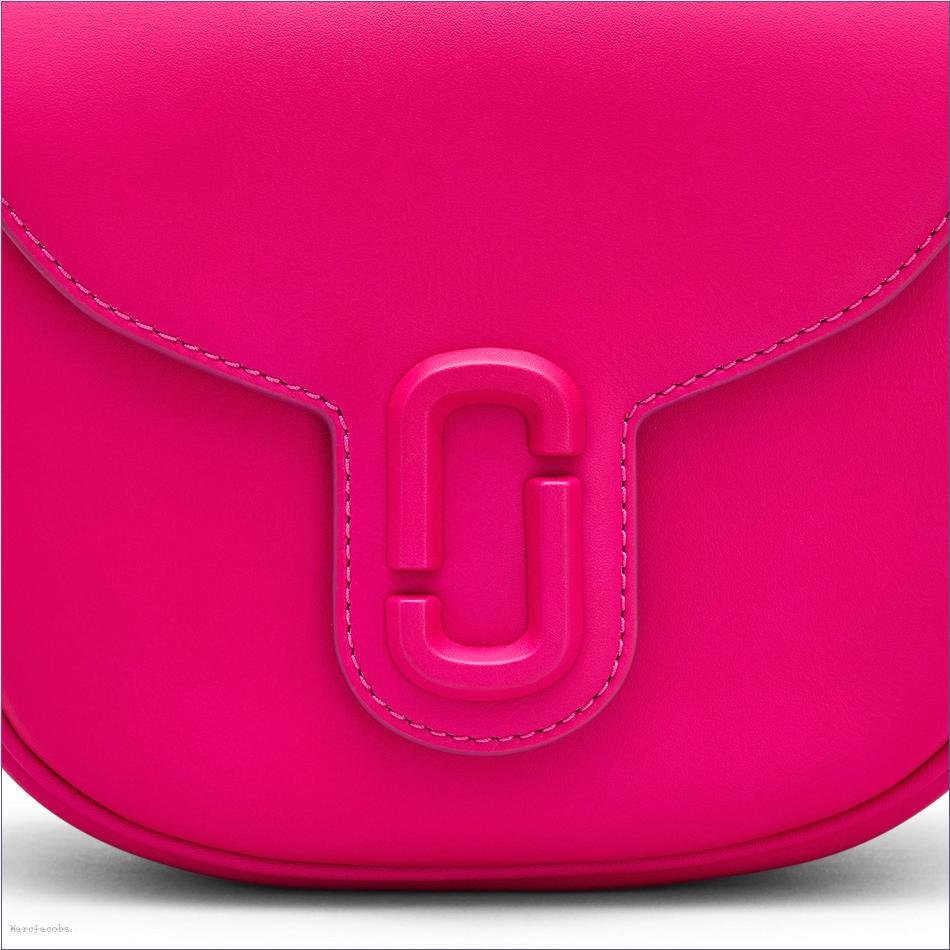  Marc Jacobs HOT PINK The Covered J Marc Saddle Bag