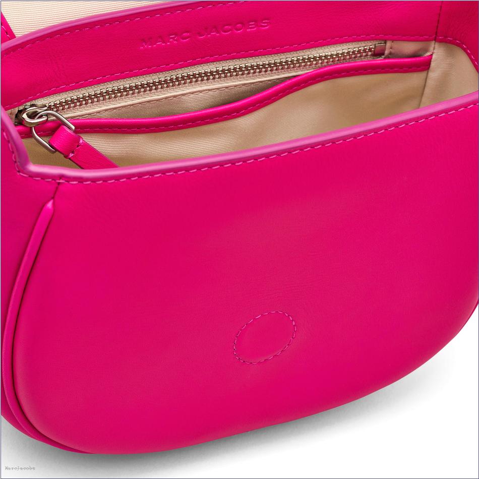  Marc Jacobs HOT PINK The Covered J Marc Saddle Bag