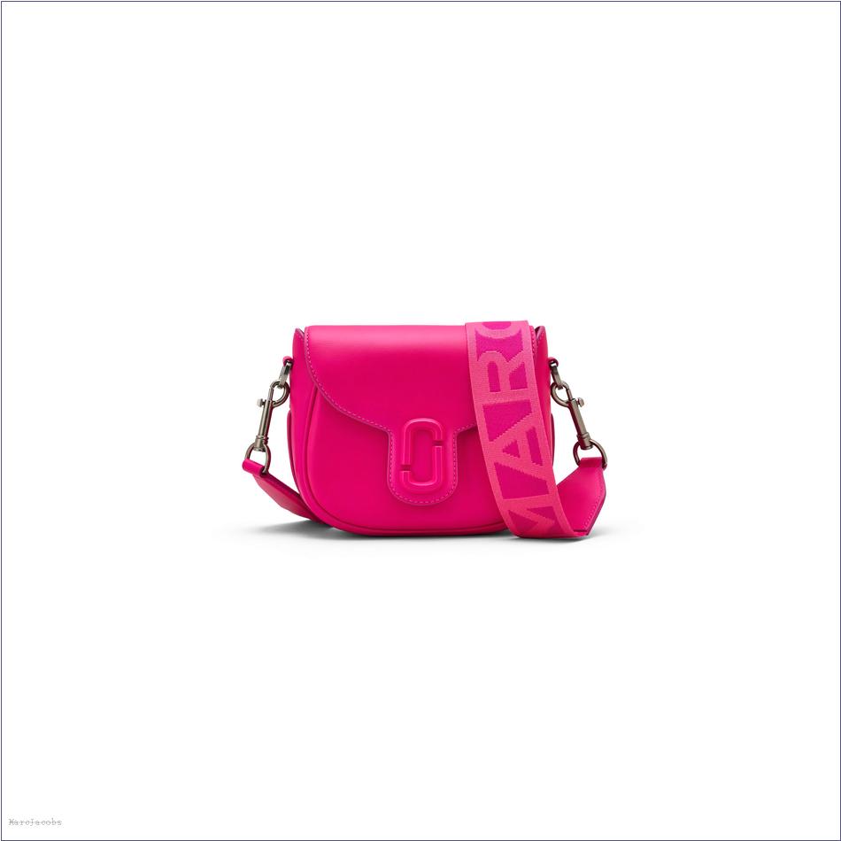  Marc Jacobs HOT PINK The Covered J Marc Saddle Bag