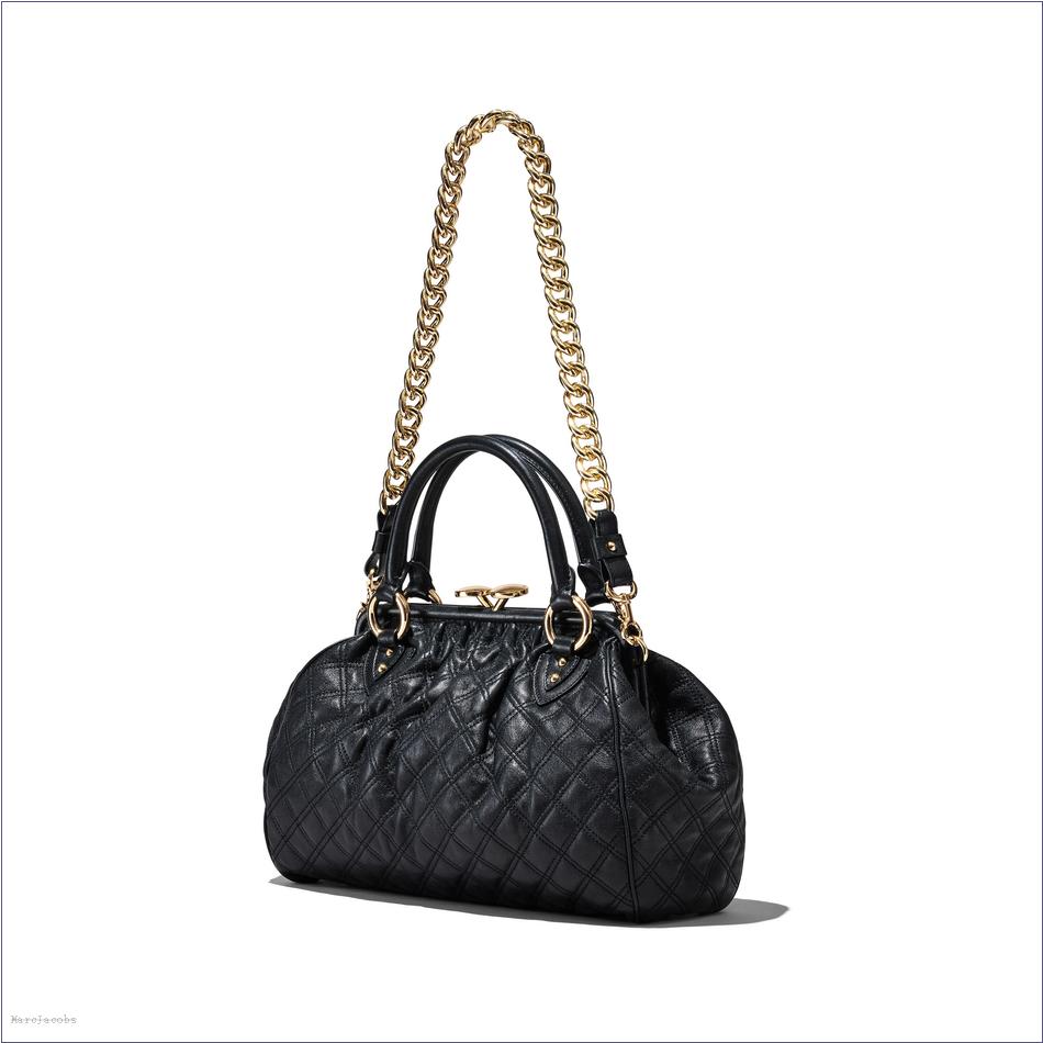  Marc Jacobs BLACK Re-Edition Quilted Leather Stam Bag