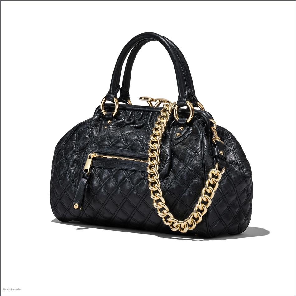  Marc Jacobs BLACK Re-Edition Quilted Leather Stam Bag