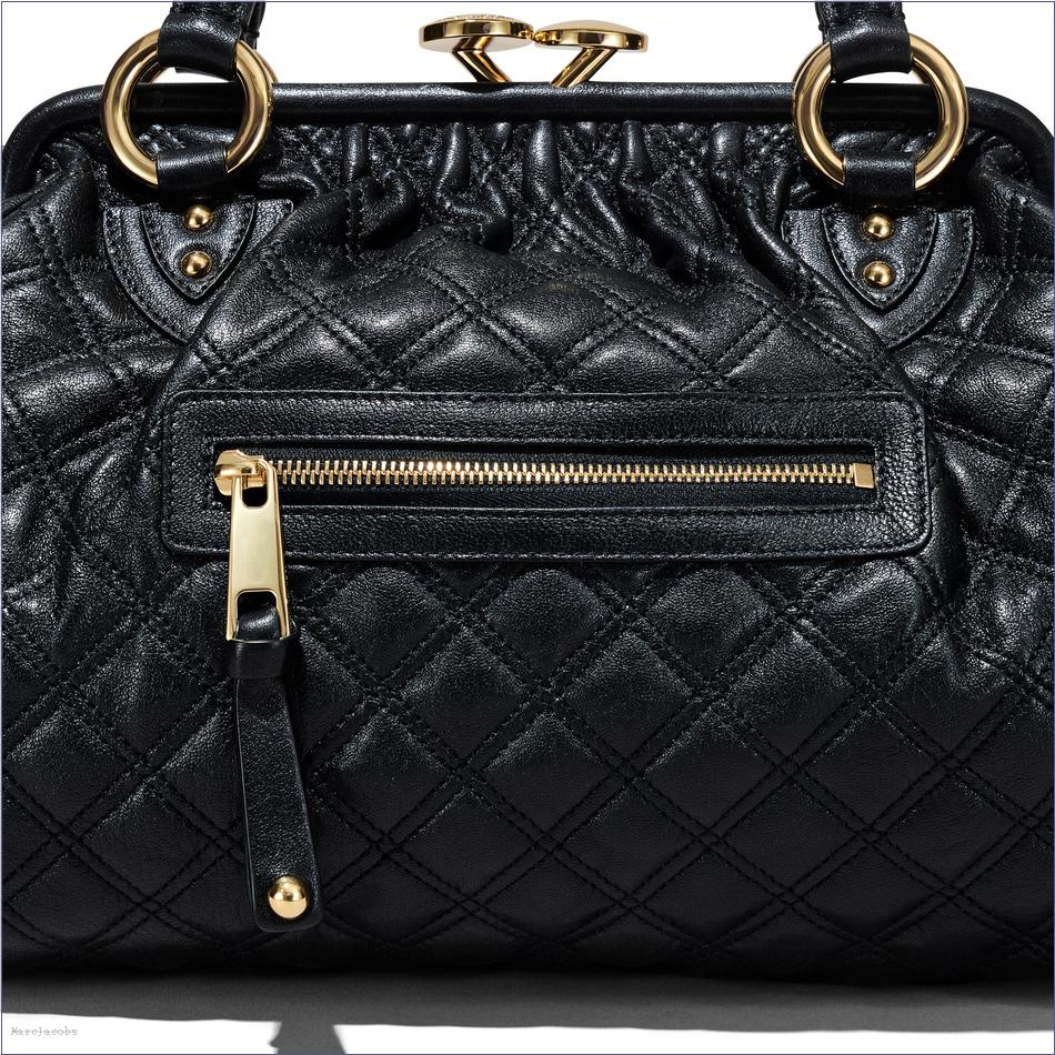  Marc Jacobs BLACK Re-Edition Quilted Leather Stam Bag